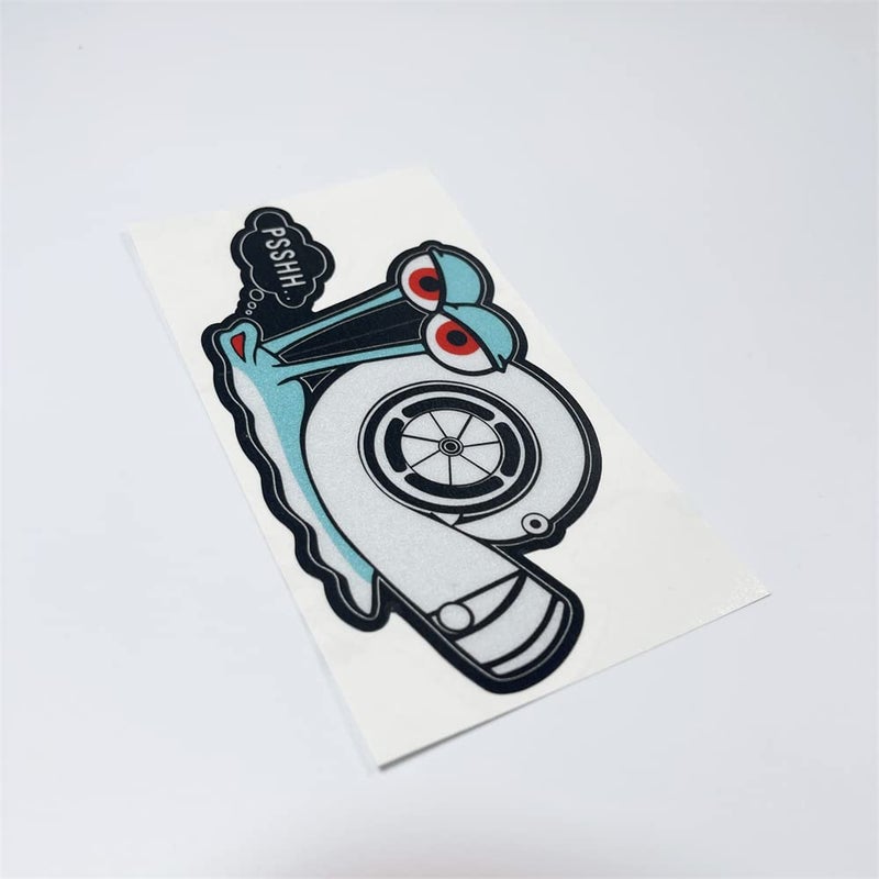 DXYMOO 1PCS Creative Car Stickers Decorate Waterproof Motocross PSSHH Cute Snails Safety Dive for Turbo 150x78mm - Image 4